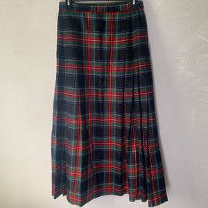 Pendleton Virgin Wool Long Tartan Plaid Skirt Size 8.